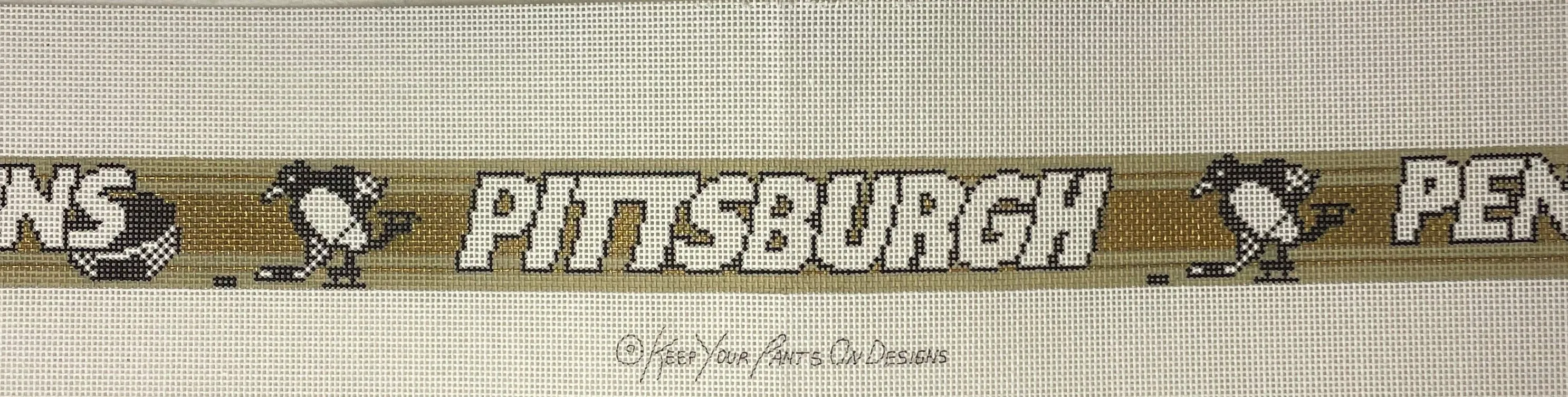 * CBK Needlepoint 124 Pittsburgh Penguins Belt