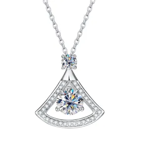 1.0CTTW D Color Moissanite Pendant Necklace 925 Sterling Silver 40 2 3cm Necklace