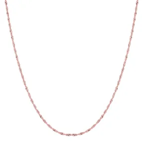 14k Rose Gold Singapore Chain Necklace, 1.0mm