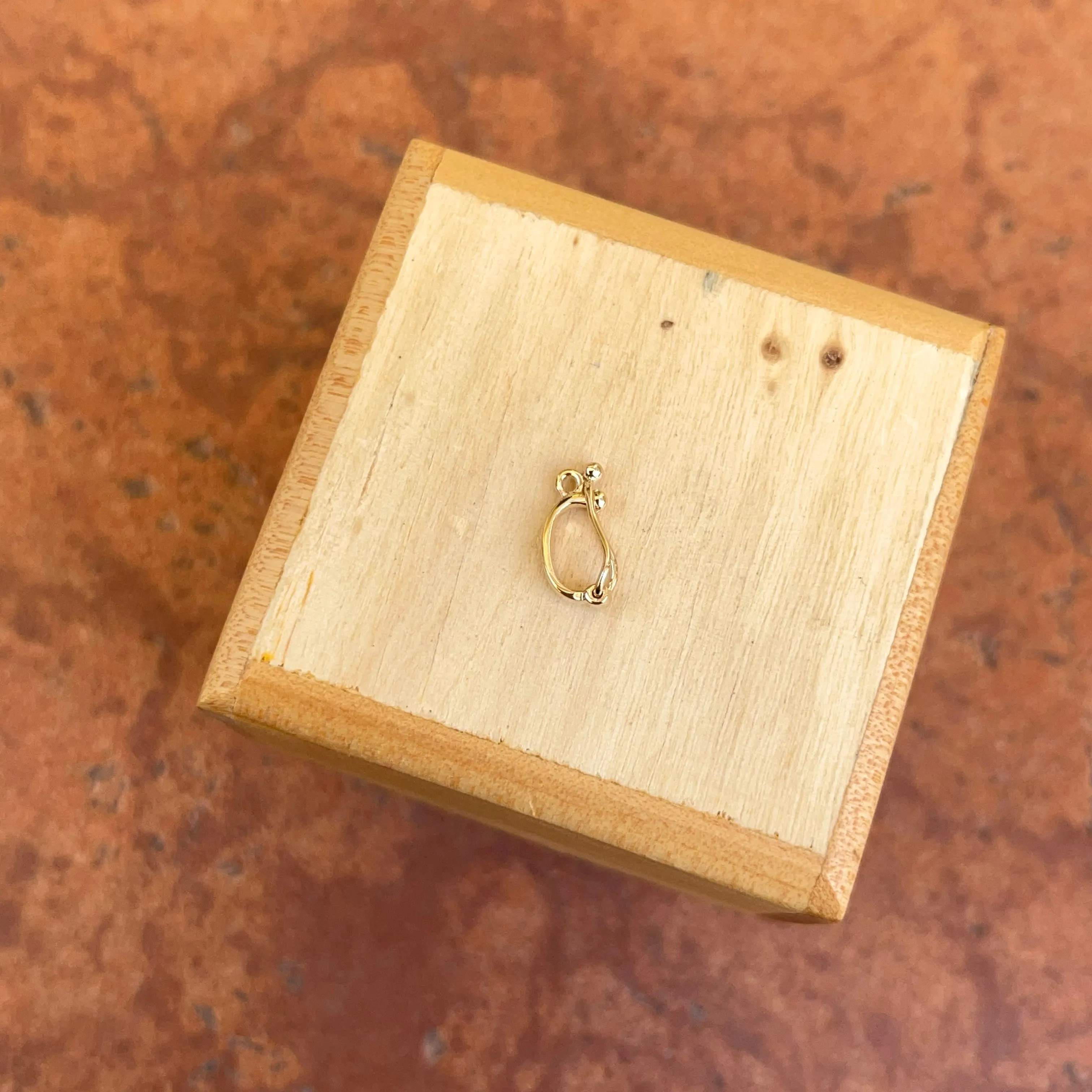 14KT Yellow Gold Tapered Mini Pendant Enhancer Shortener