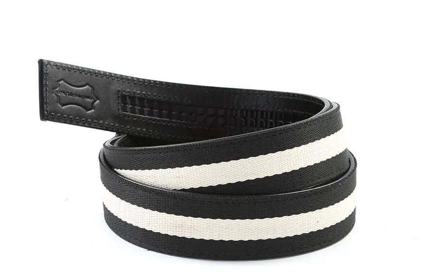 1.5" Canvas Black / White Belt
