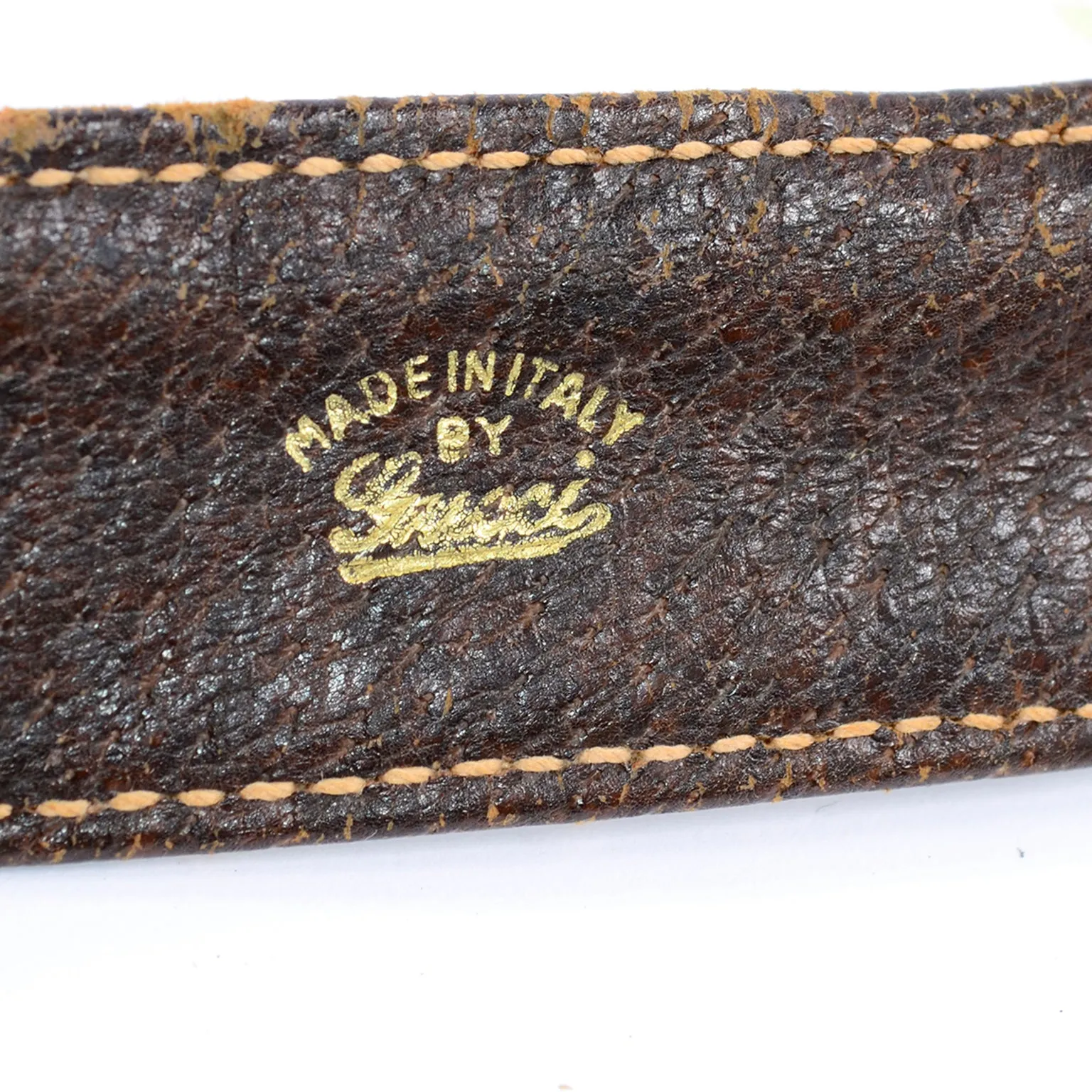 1970's Vintage Gucci Monogram Double G Belt w/ Single G Gold Buckle