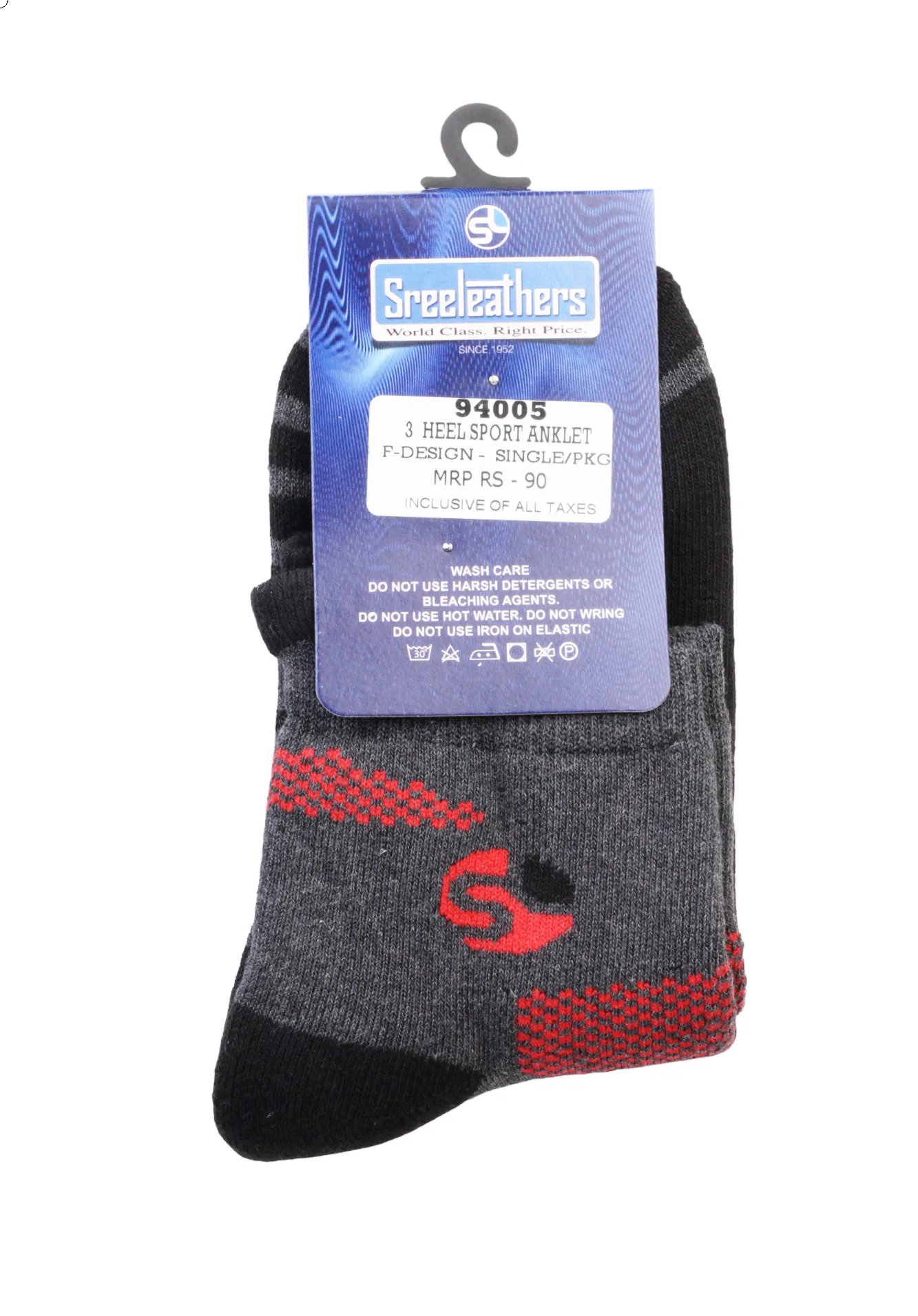 3 Heel sports ankle socks 94005 (SET OF 1)