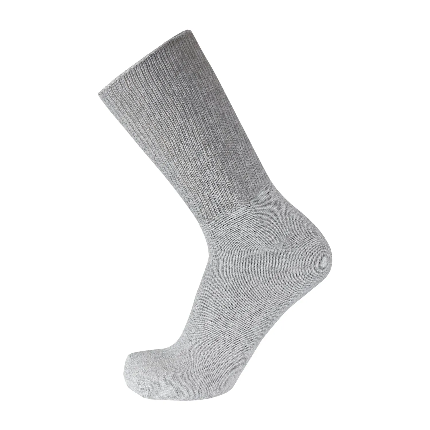 60 Pairs of Premium Cotton Loose Top Diabetic Neuropathy Socks (Grey)