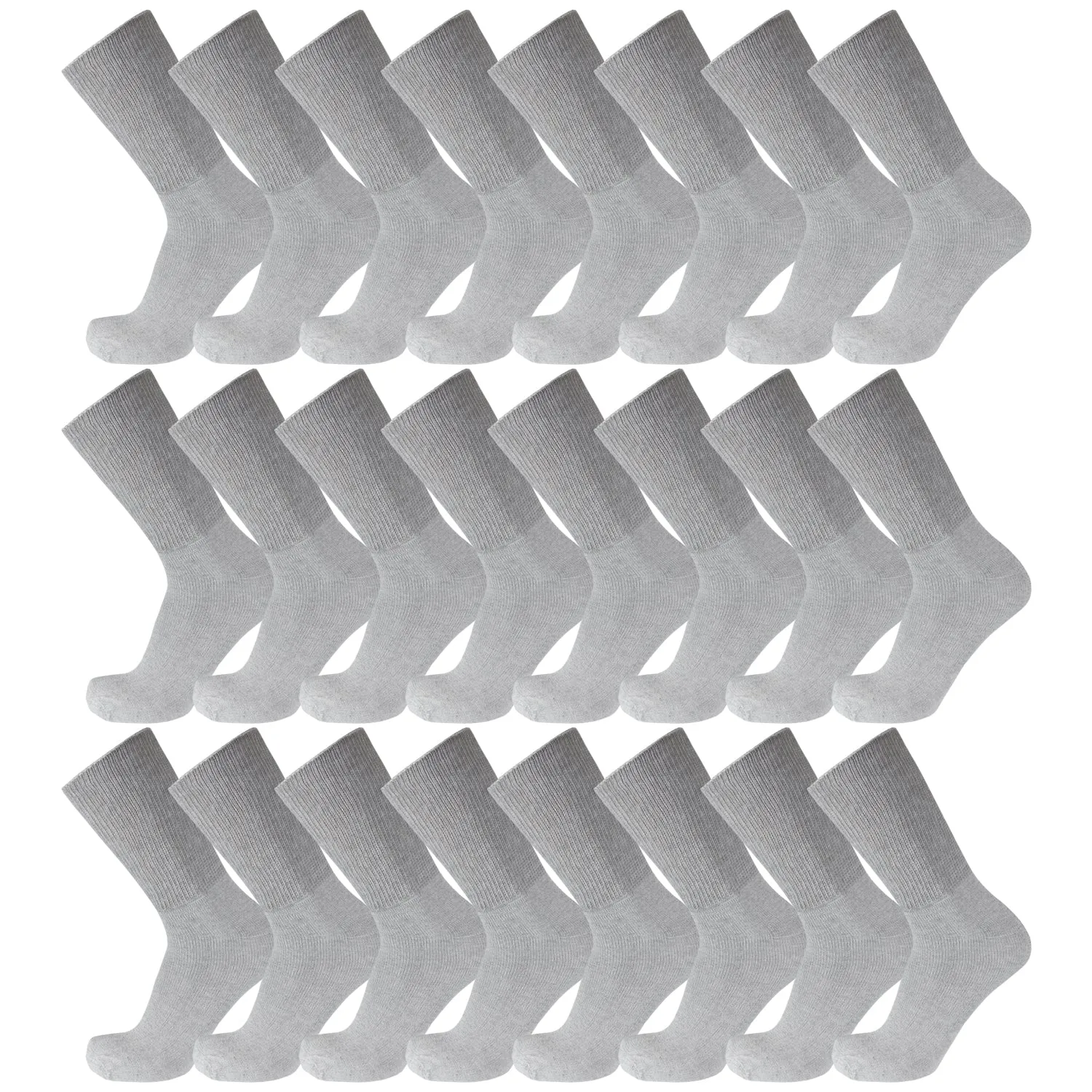60 Pairs of Premium Cotton Loose Top Diabetic Neuropathy Socks (Grey)