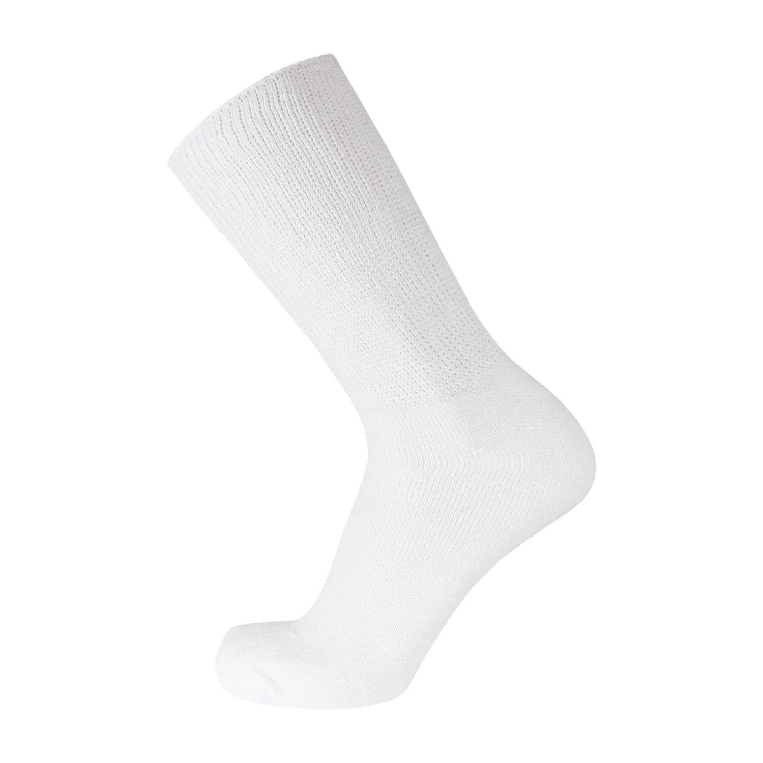 60 Pairs of Premium Cotton Loose Top Diabetic Neuropathy Socks (White)
