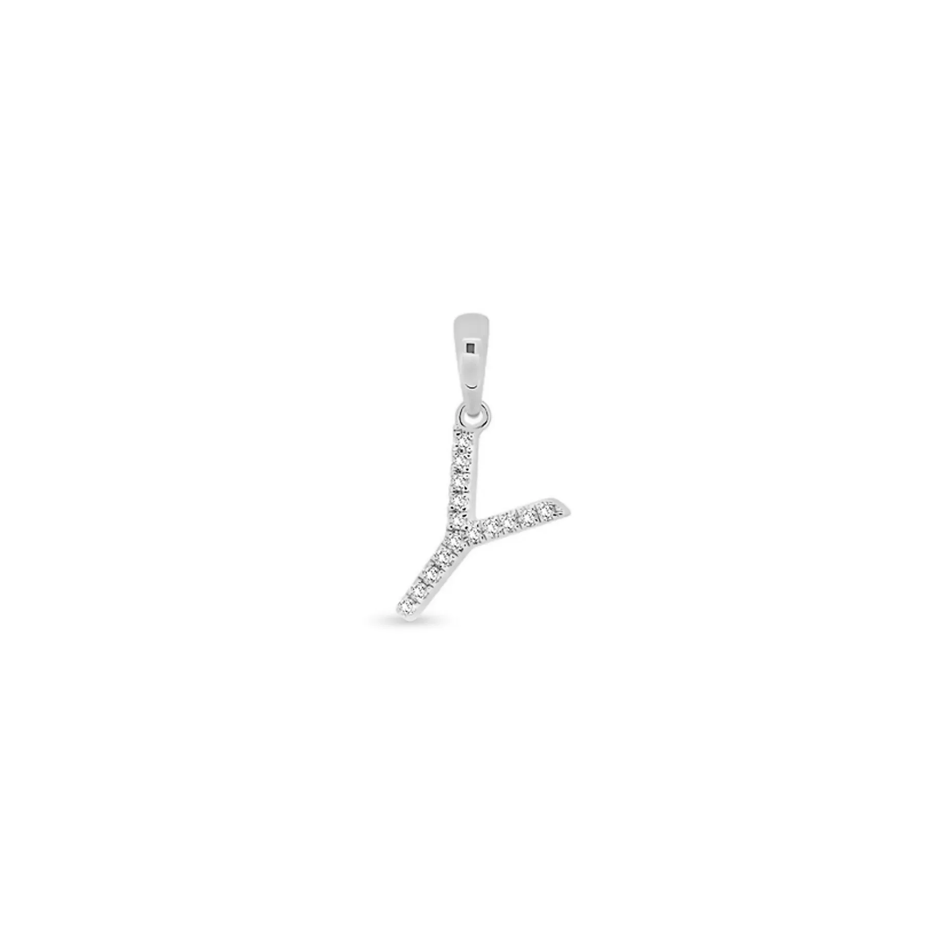 9K Gold Diamond 'Y' Initial Pendant - DSSP-Y