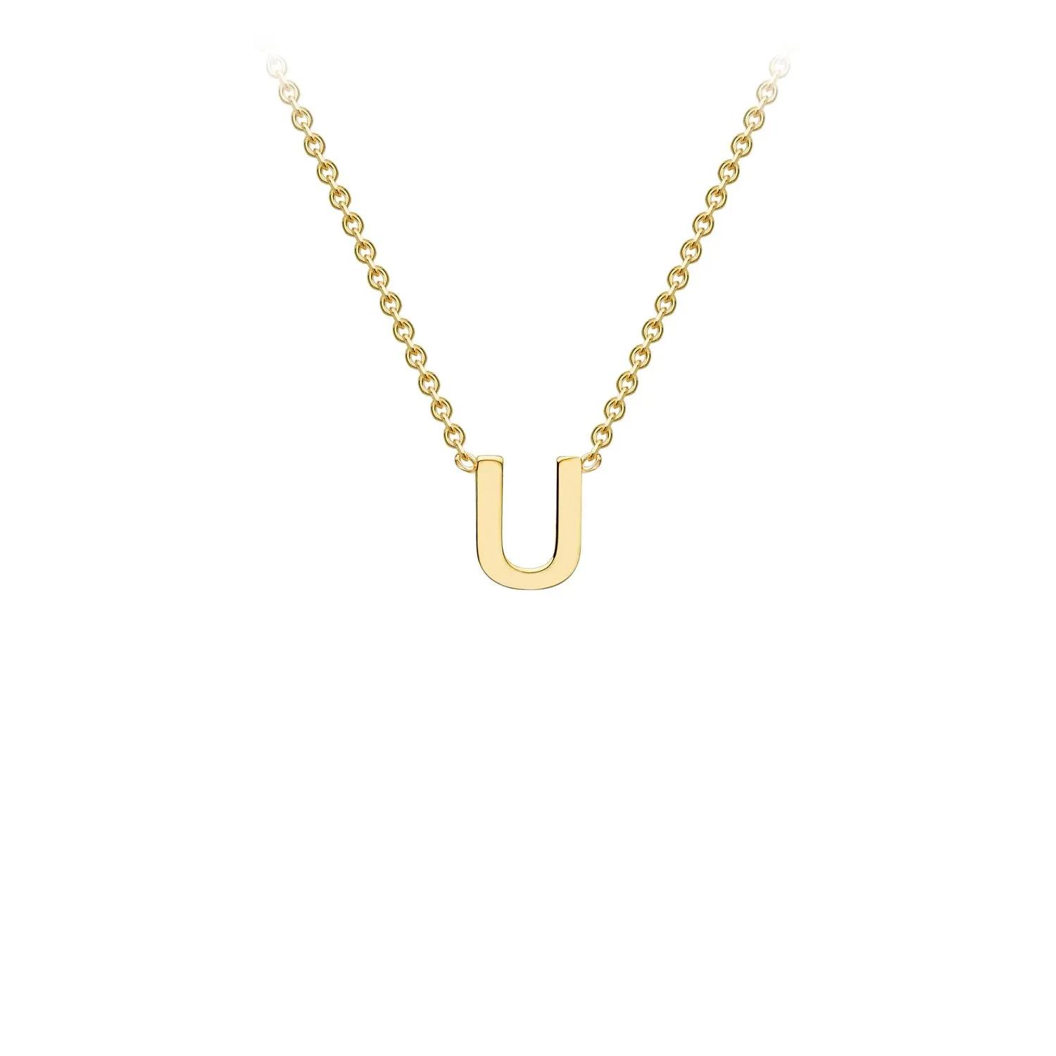 9K Gold 'U' Initial Necklace - 1.19.0170