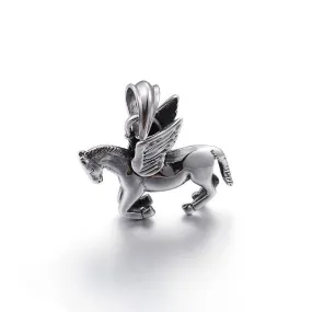 Angel Wings Zodiac Horse Pendant for Men