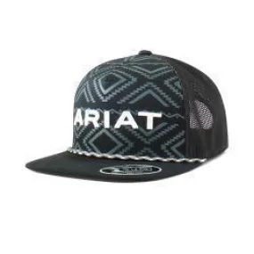 ARIAT BLACK AZTEC ROPE CAP