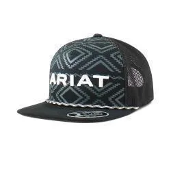 ARIAT BLACK AZTEC ROPE CAP