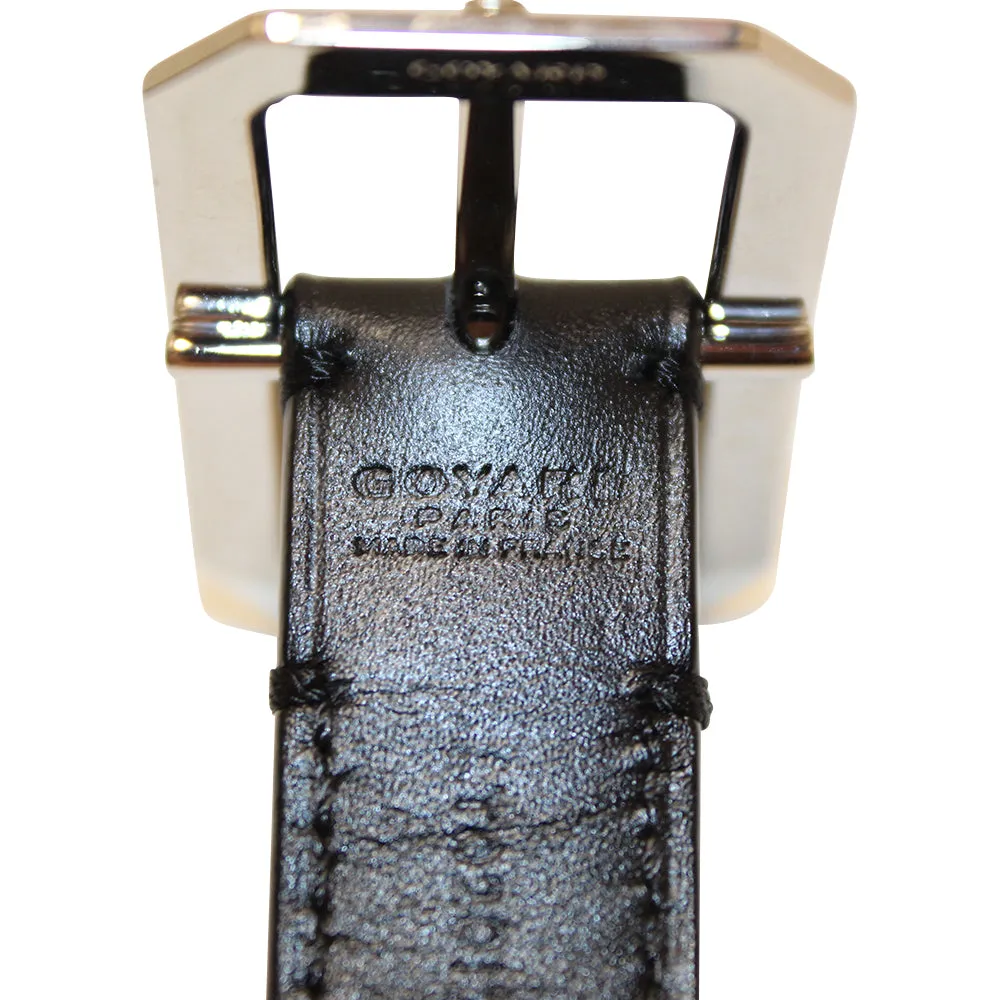 Authentic Goyard Black Goyardine Coated Canvas and Leather Reversible Buckle Belt 95CM