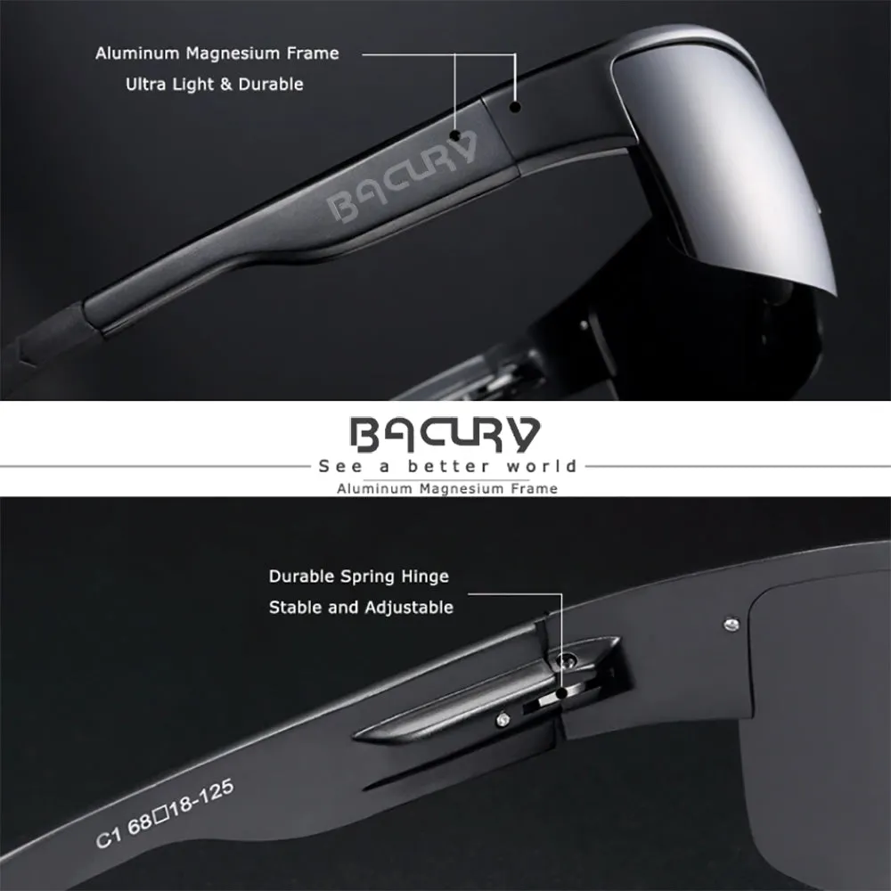 BACURY Sports Al-Mg Sunglasses Comfortable Wear 8080
