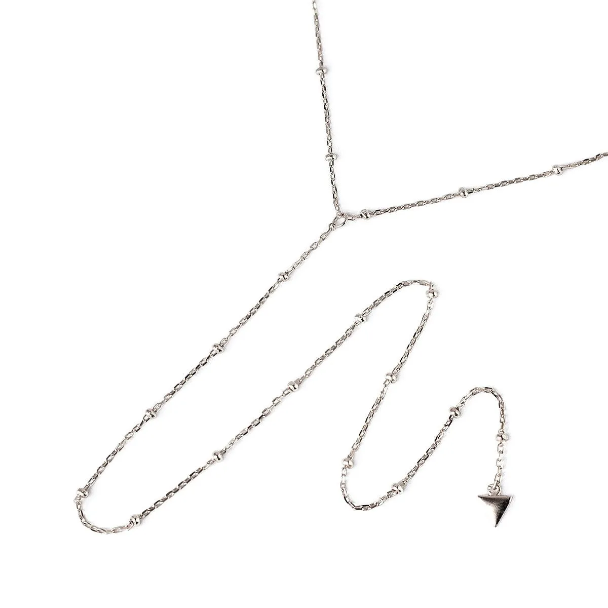 Bead Chain Lariat Necklace