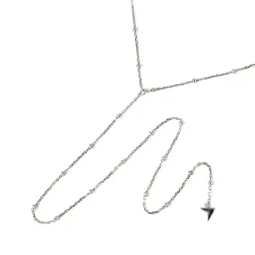 Bead Chain Lariat Necklace
