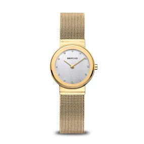 Bering 10126-334 Classic Gold Stainless Steel Mesh Strap Women Watches