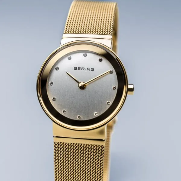 Bering 10126-334 Classic Gold Stainless Steel Mesh Strap Women Watches