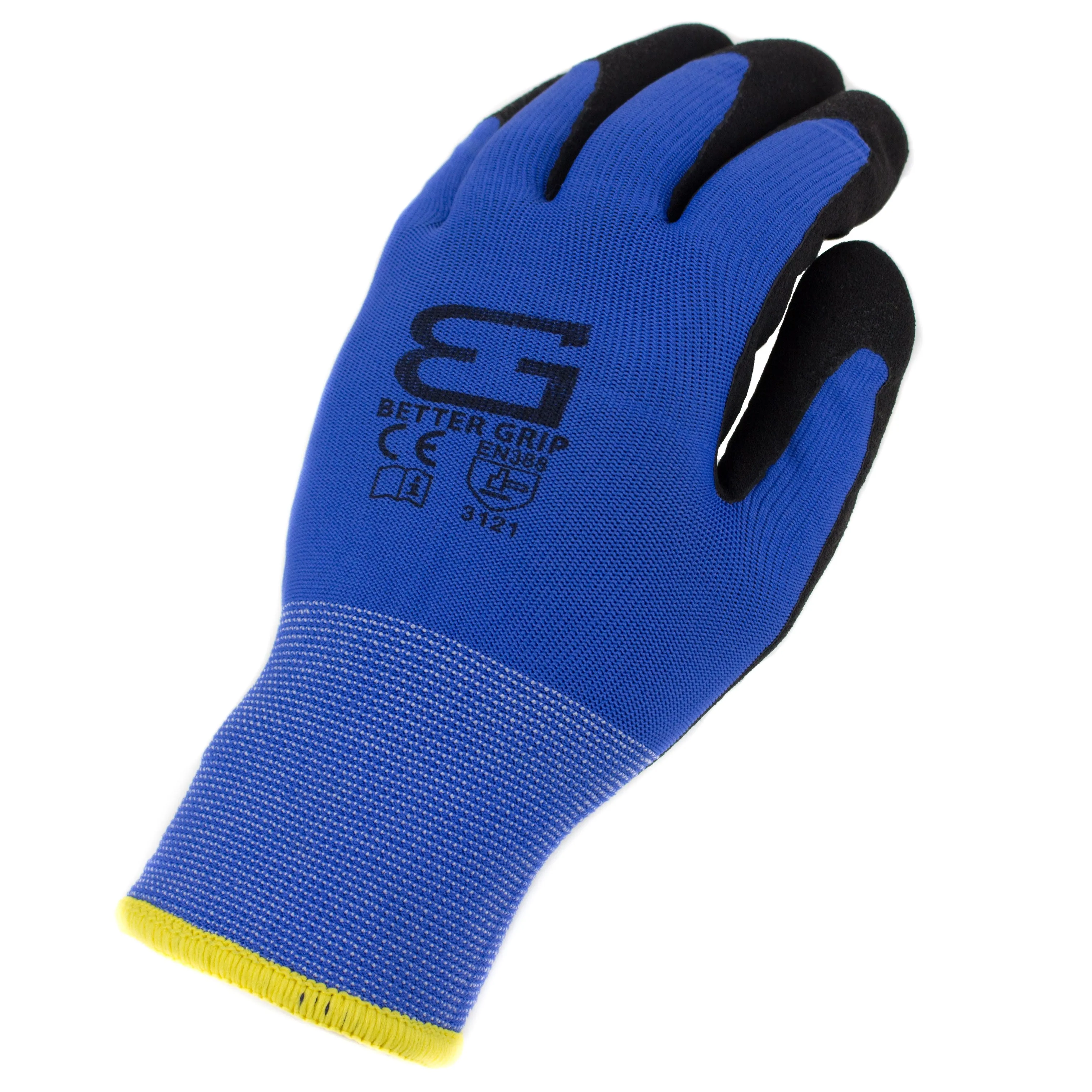 Better Grip® Double Lining Rubber Coated Gloves - BGWANS-BLU-CS