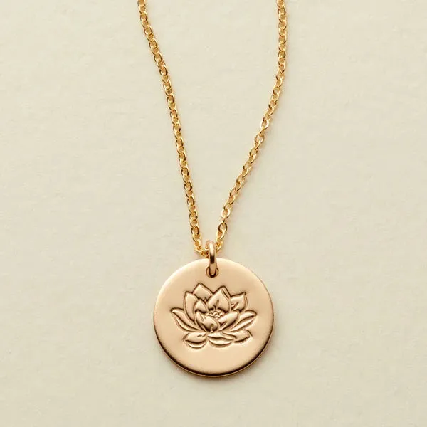 Birth Flower Necklaces in Silver