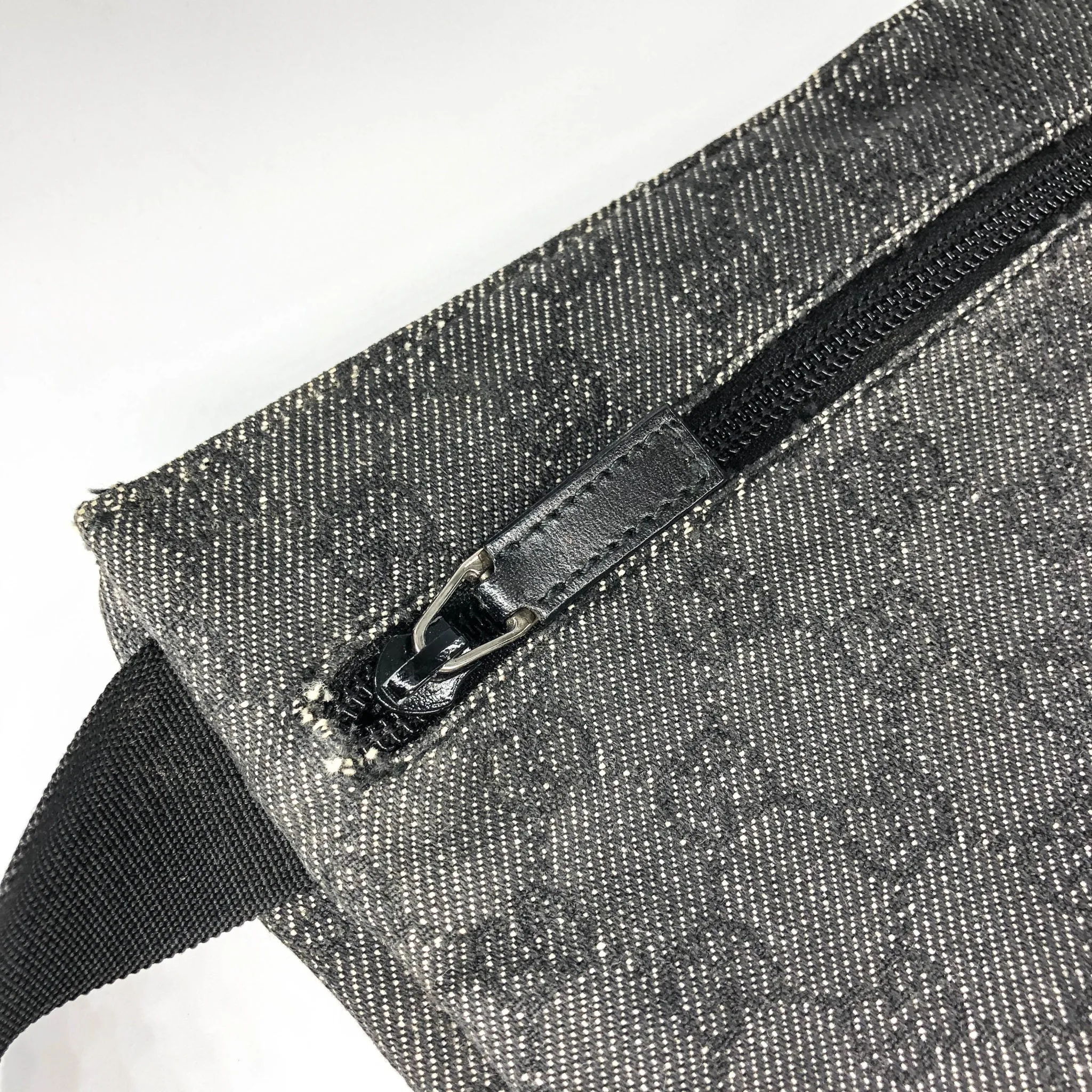 Black GG Monogram Print Belt Fanny Pack Bum Bag