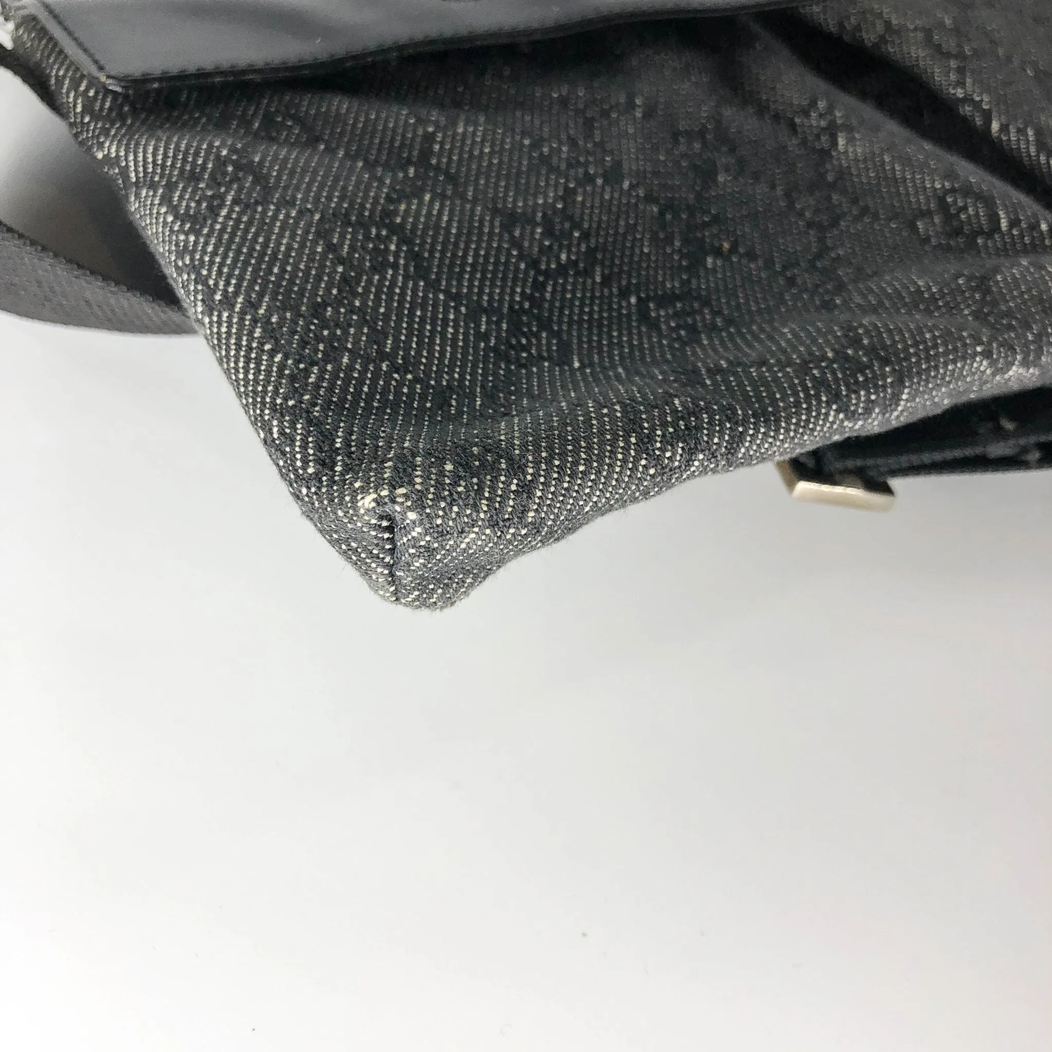Black GG Monogram Print Belt Fanny Pack Bum Bag