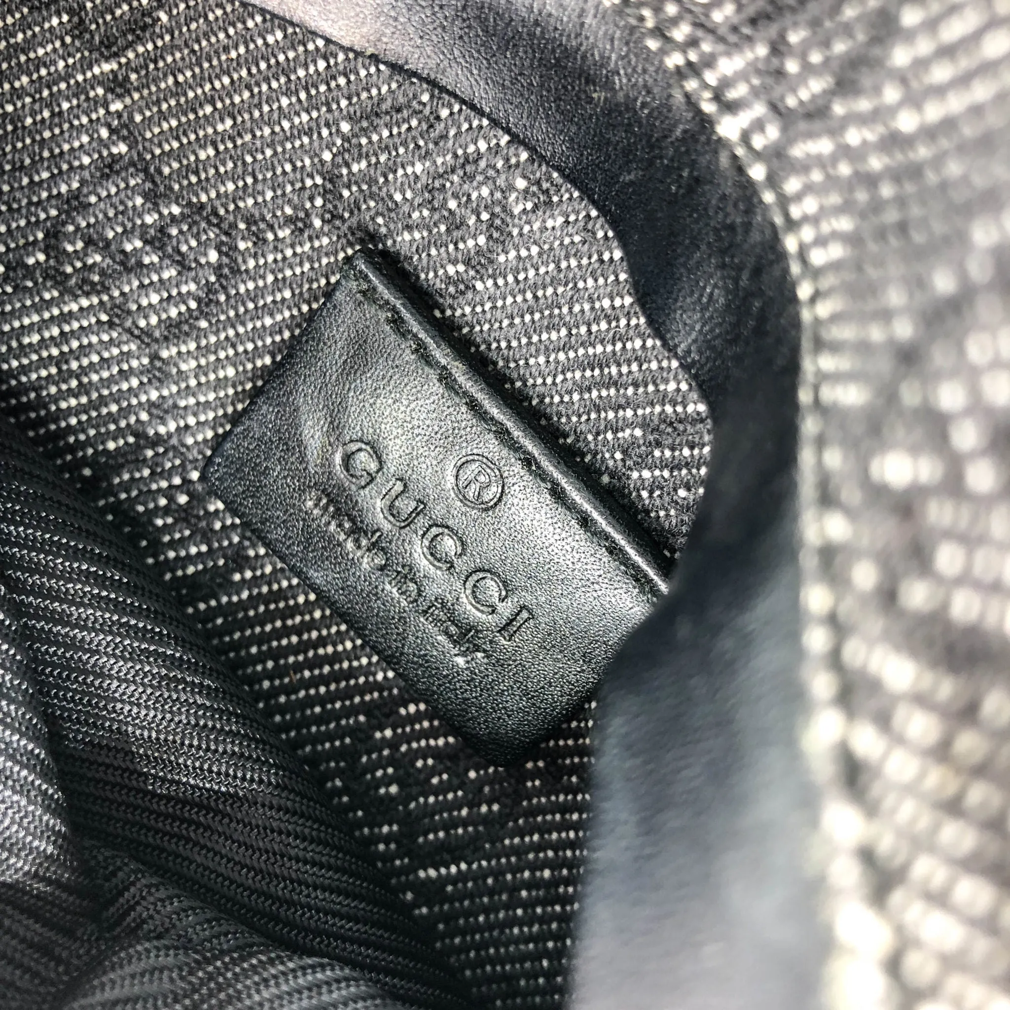 Black GG Monogram Print Belt Fanny Pack Bum Bag