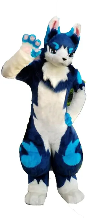 Blue Huksy Dog Fursuit Fullsuit Teen Costumes Child Full Furry Suit Furries Anime Costume