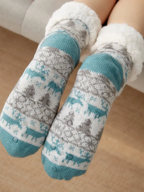 Blue Zone Planet |  Festive Knit Patterned Soft Socks