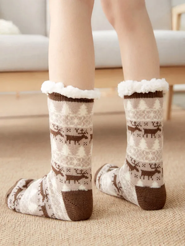 Blue Zone Planet |  Festive Knit Patterned Soft Socks