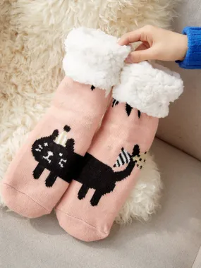 Blue Zone Planet |  Festive Knit Patterned Soft Socks