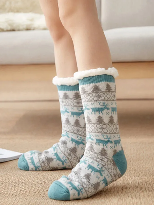 Blue Zone Planet |  Festive Knit Patterned Soft Socks