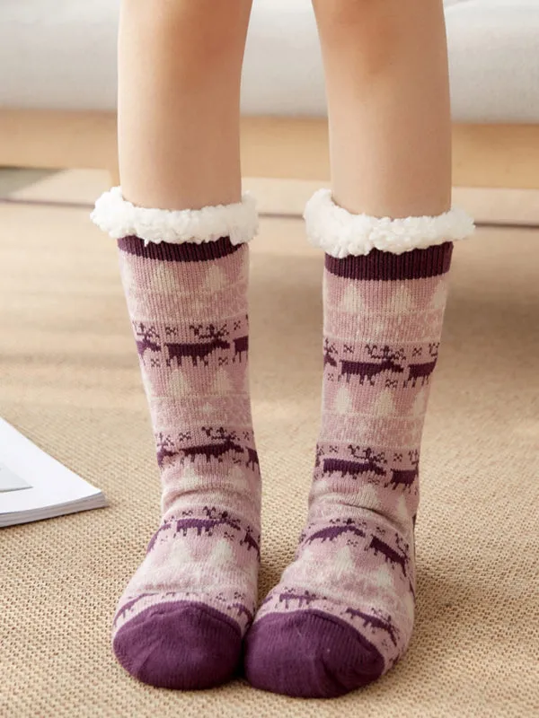 Blue Zone Planet |  Festive Knit Patterned Soft Socks