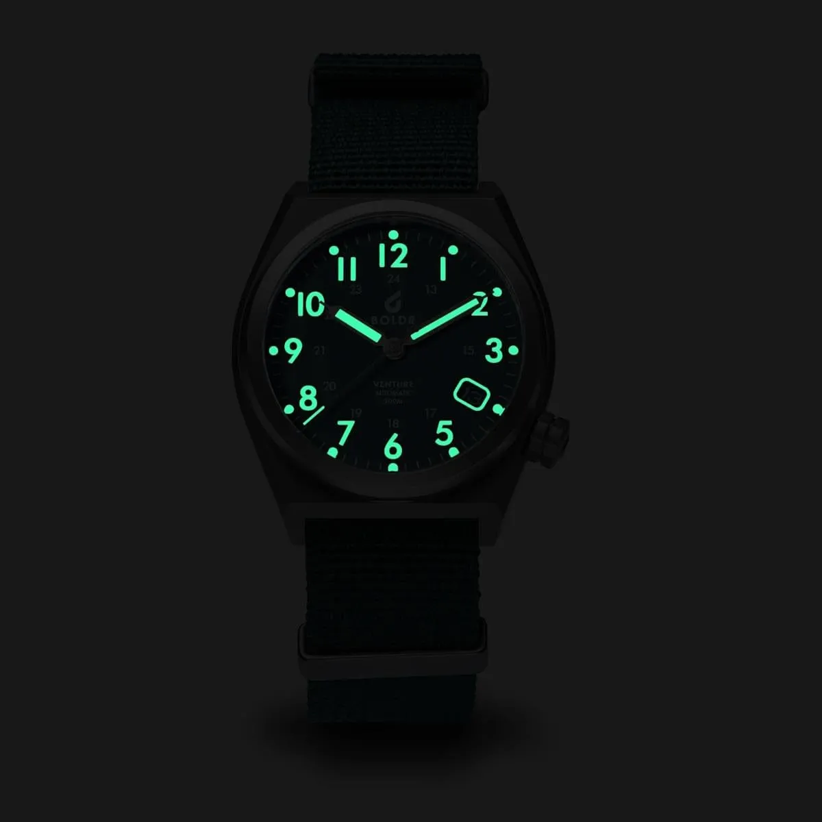 Boldr Venture Automatic Field Watch - Blue Fuel