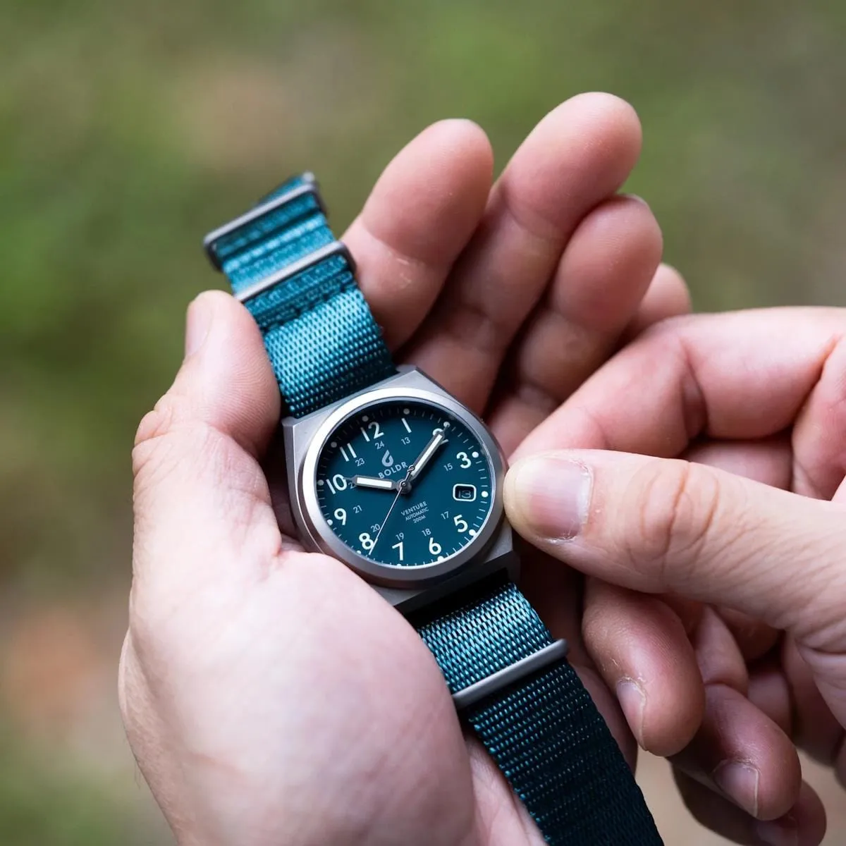 Boldr Venture Automatic Field Watch - Blue Fuel
