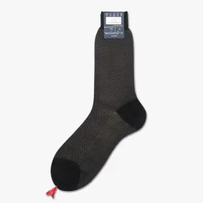 Bresciani Men's Chevron Cotton Socks