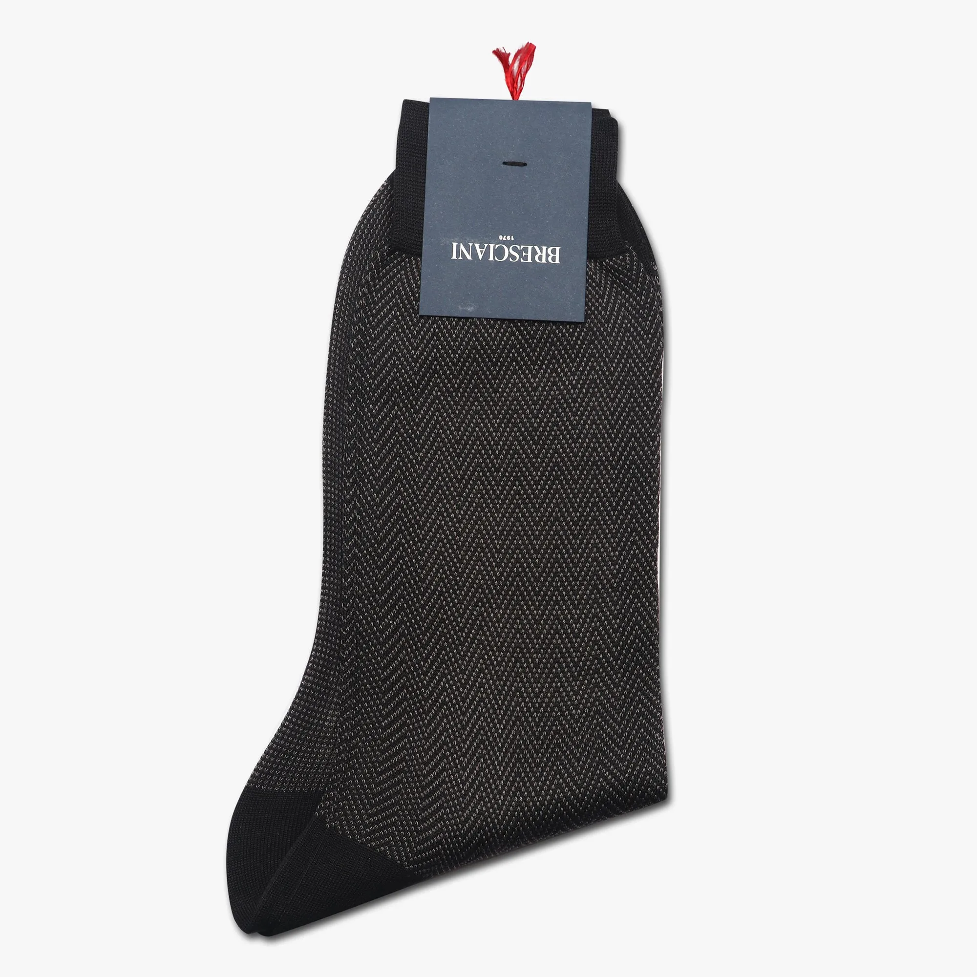 Bresciani Men's Chevron Cotton Socks