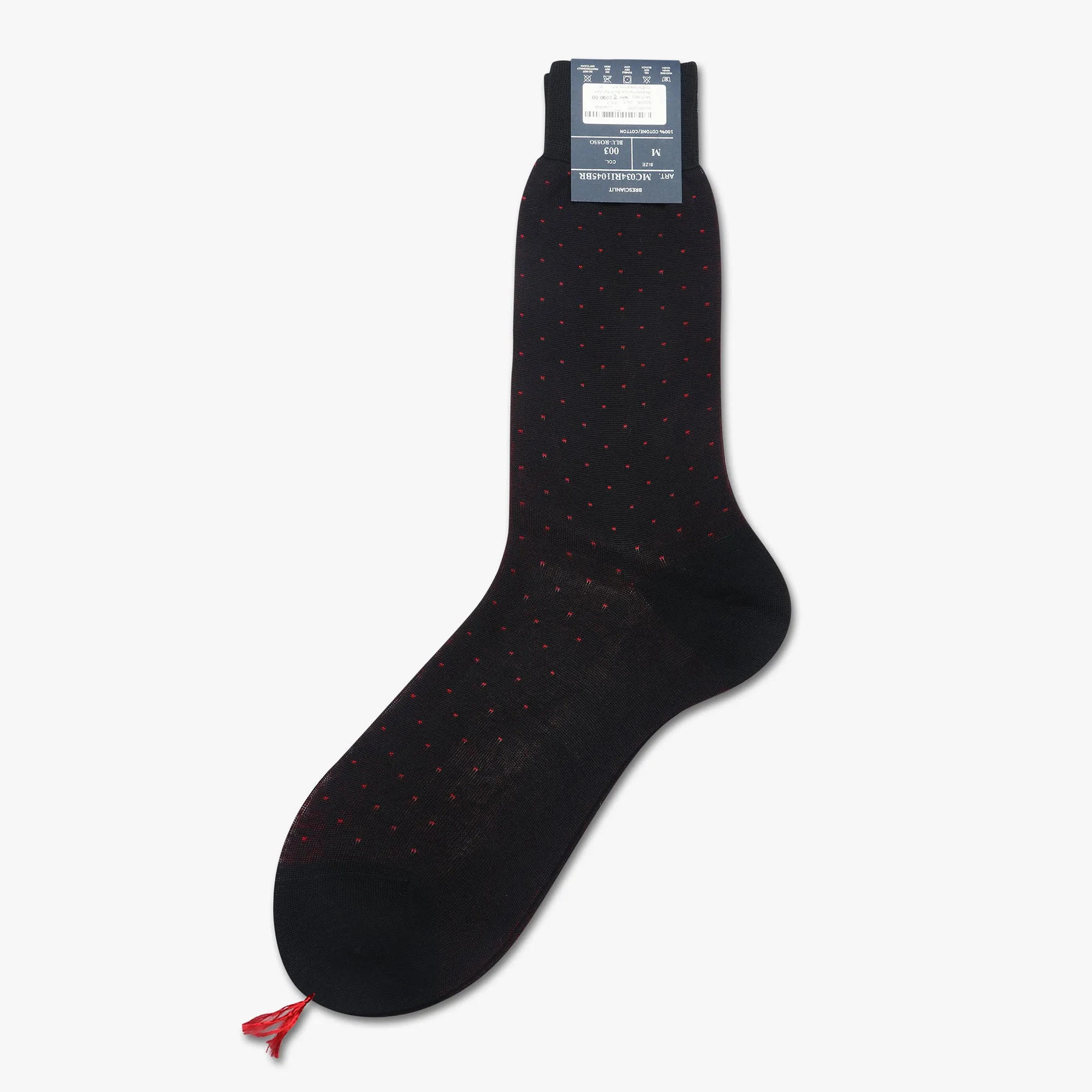 Bresciani Men's Embroidered Cotton Socks