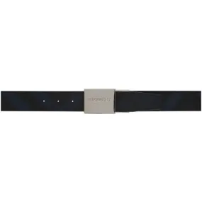 Burberry Reversible Navy and Black Plaque Belt