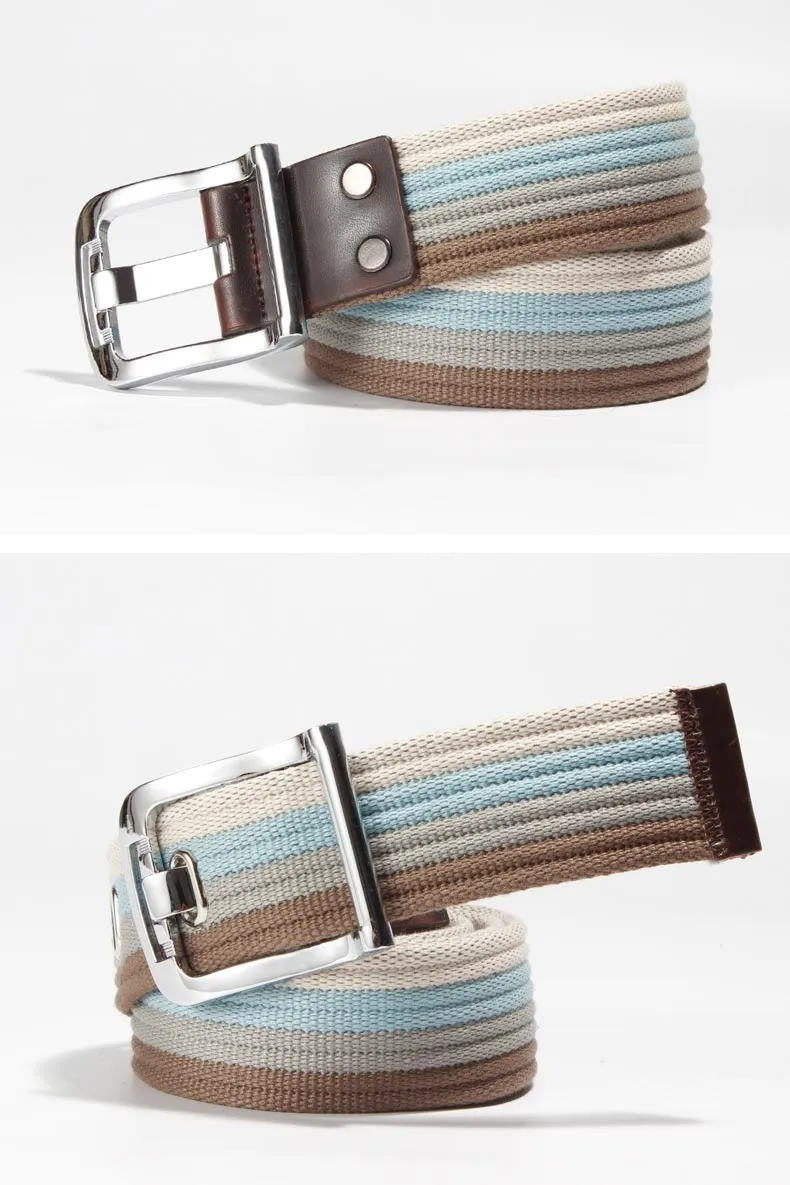 Canvas fashion striped belt for men and women YD014