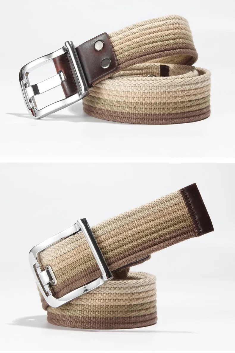 Canvas fashion striped belt for men and women YD014