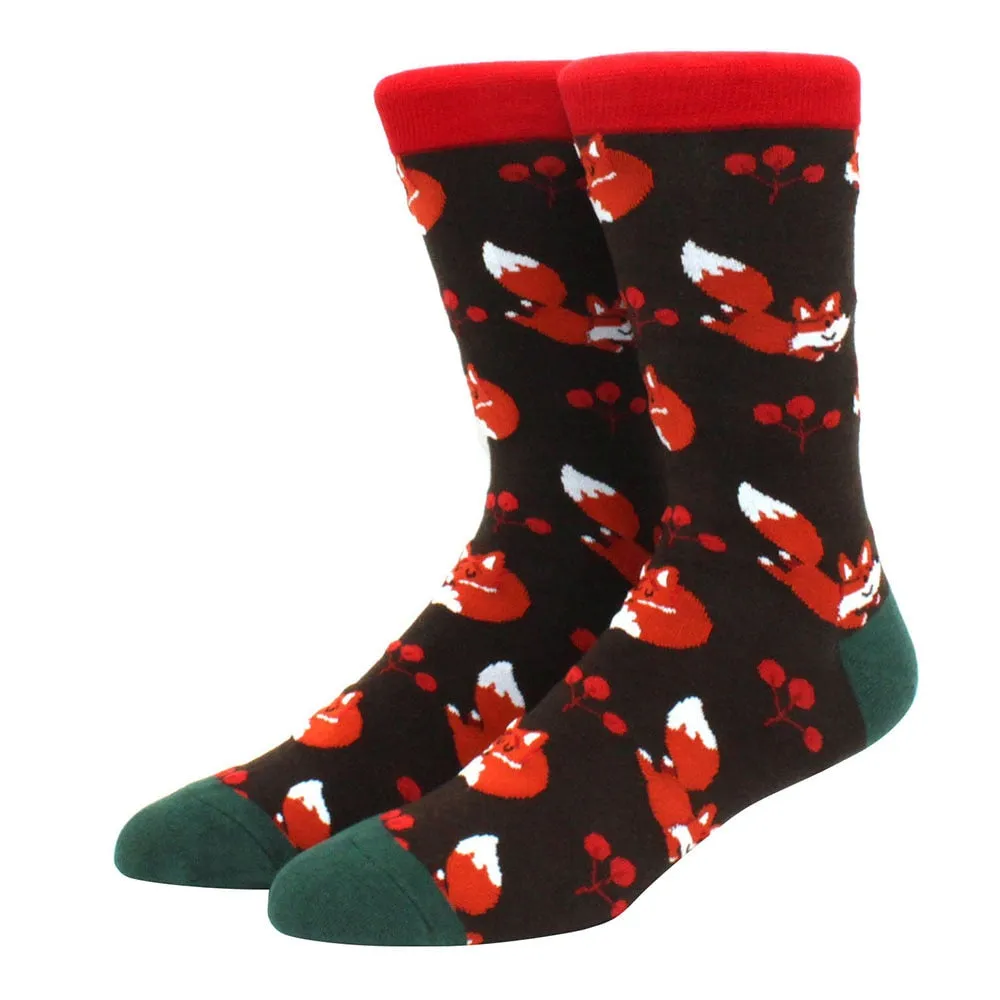 Cartoon Printed Mismatch Socks