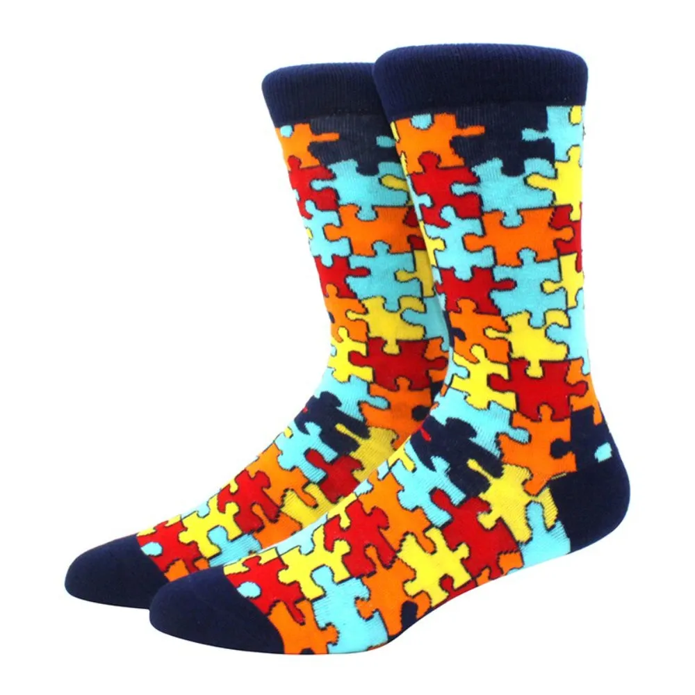Cartoon Printed Mismatch Socks