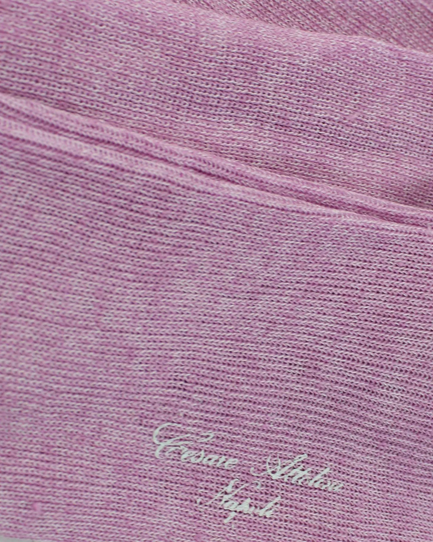 Cesare Attolini Pink Over The Calf Socks Linen Cotton US 11 / EUR 44 1/2 FINAL SALE