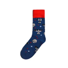 Chalier Mens Casual Weightlifting Sports Crew Cotton Socks