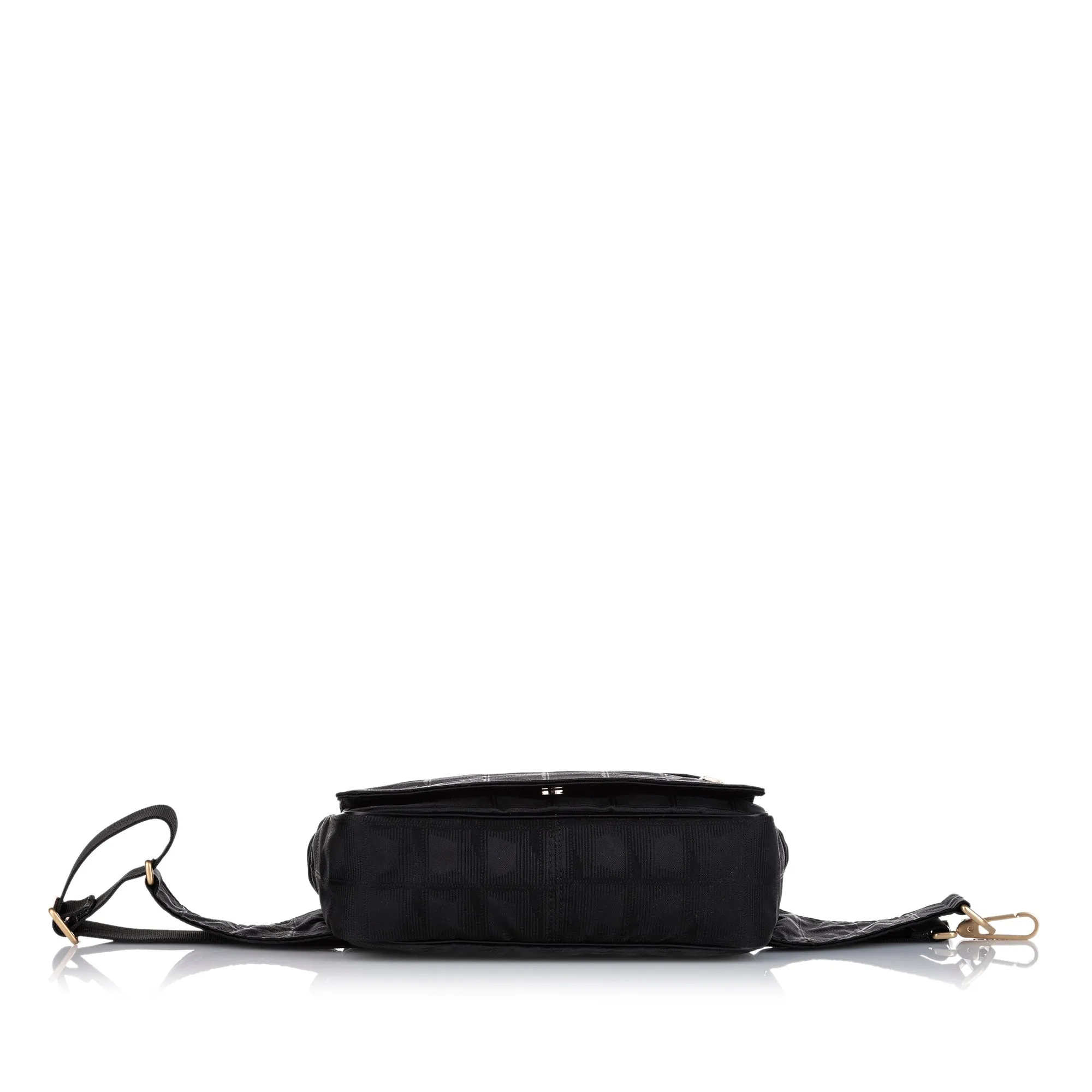 Chanel New Travel Line Canvas Belt Bag Black