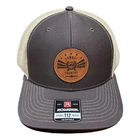 Cinch Men's Cowboy Country Leather Patch Brown Cap MCC0800012