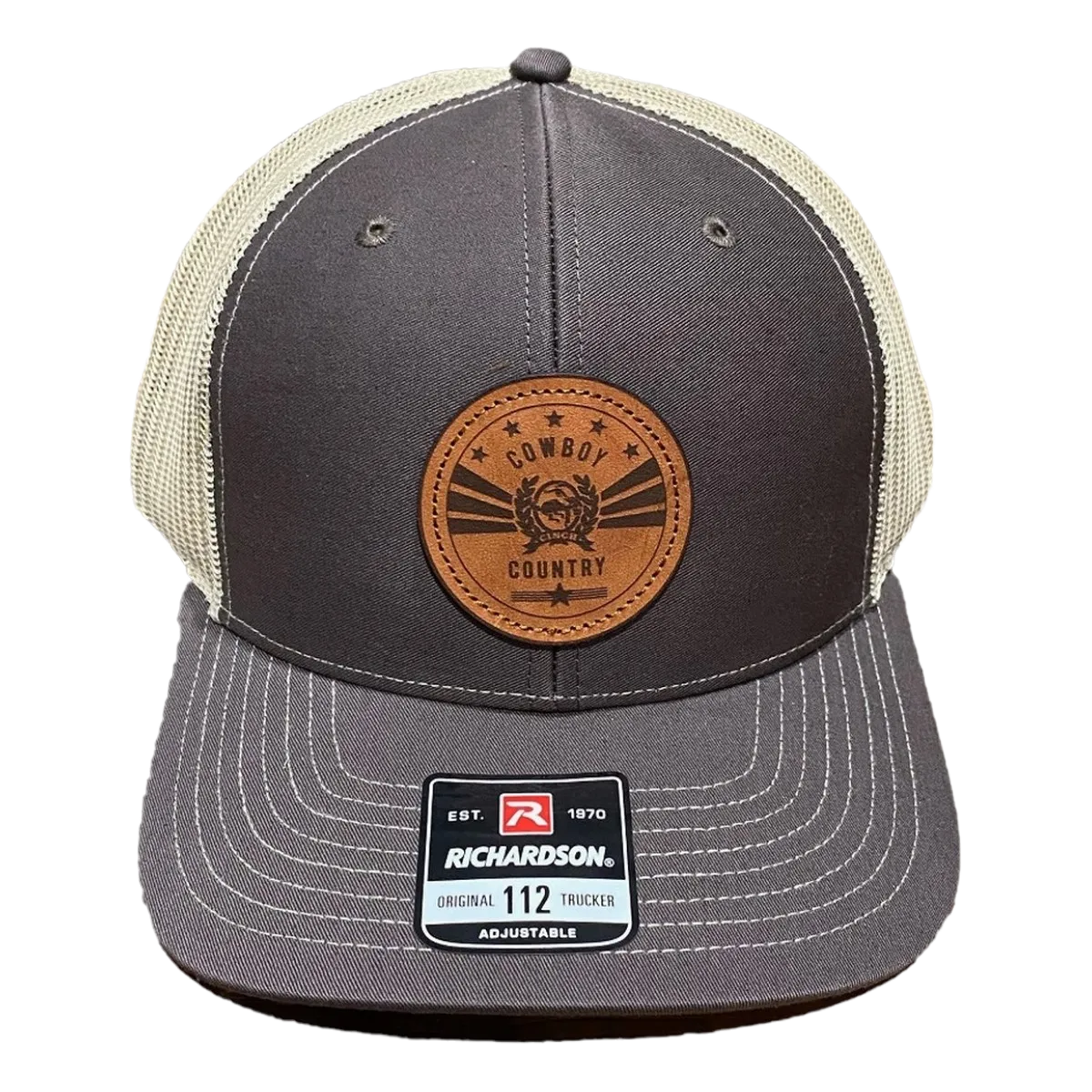 Cinch Men's Cowboy Country Leather Patch Brown Cap MCC0800012