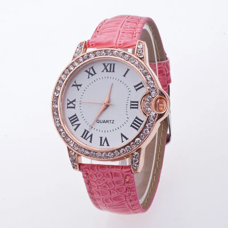 Classic Shinning Rhinestone Quartz Watch