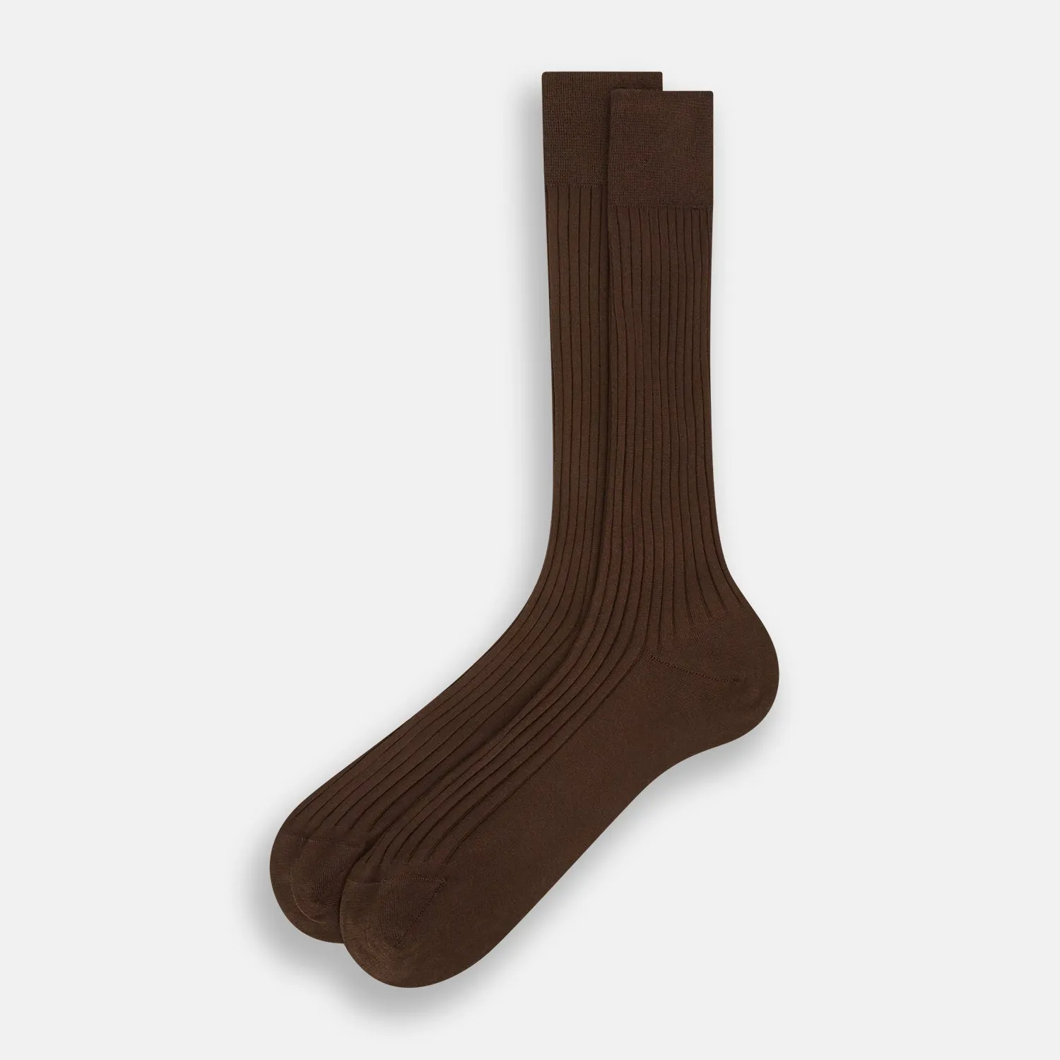 Coffee Organic Cotton Mid-Length Socks