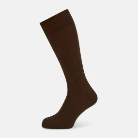 Coffee Organic Cotton Mid-Length Socks